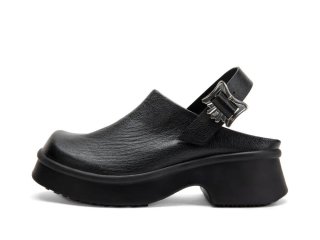 John Fluevog Cohesion - Black | Mule With Rotating Strap