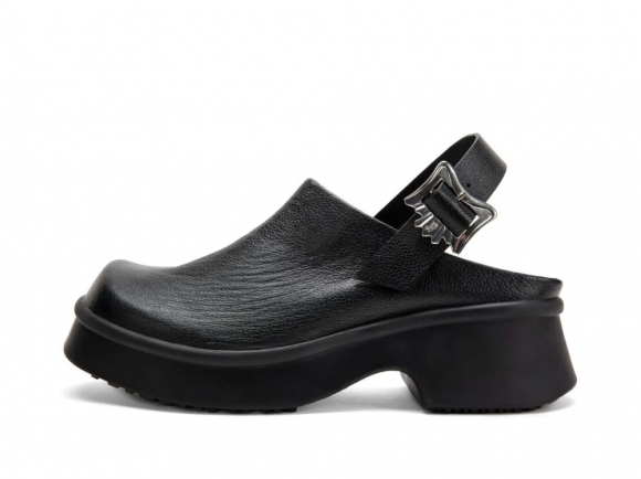 John Fluevog Cohesion - Black | Mule With Rotating Strap