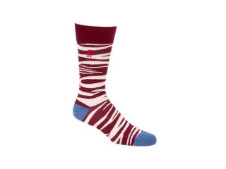 John Fluevog Sargent Vog Socks - Red/Pink | Zebra pattern sock