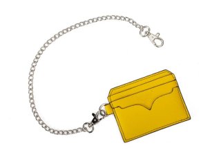 John Fluevog Chain Bobsie Cardholder - Yellow | Cardholder with removable chain