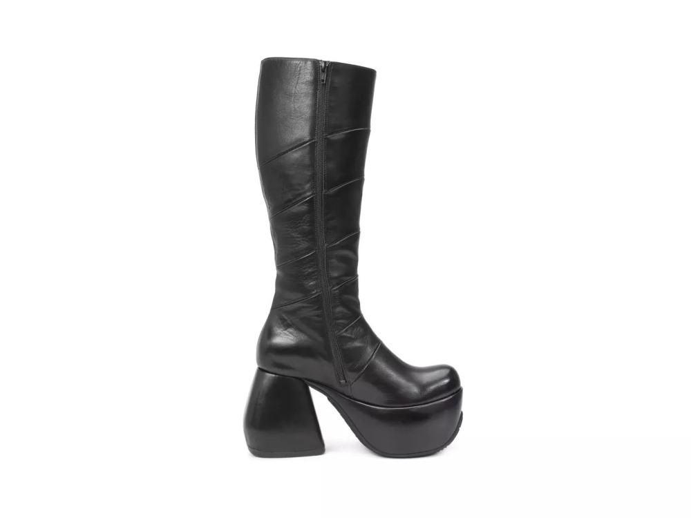 John Fluevog Hustle - Black | Tall Platform Boots