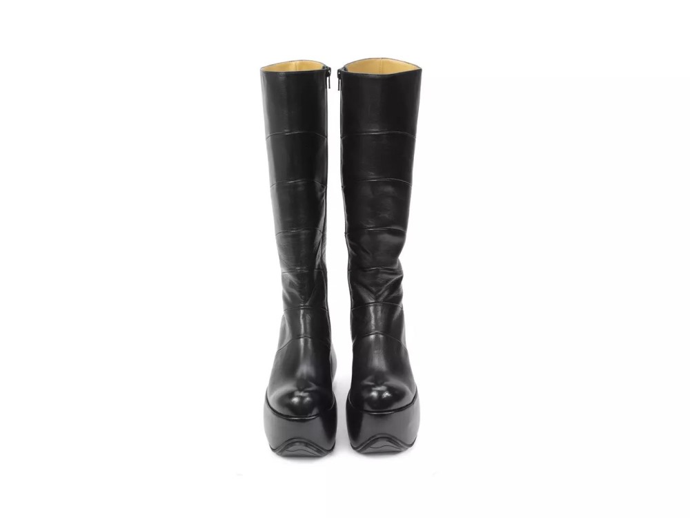 John Fluevog Hustle - Black | Tall Platform Boots