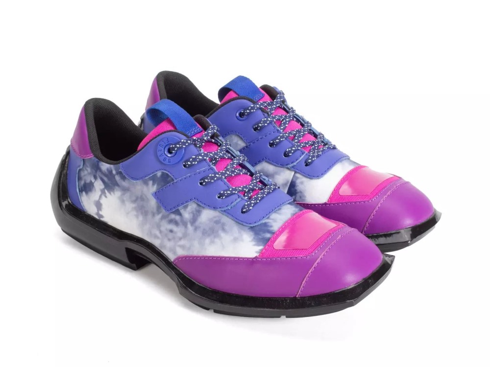 John Fluevog Ethan - Purple/Blue | Mesh-Lined Lace-Up Shoes