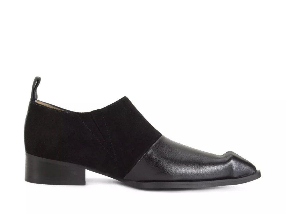 John Fluevog Sharise - Black | Sharp Slip-On Shoes