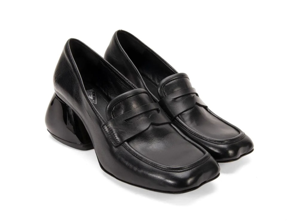 John Fluevog Bee - Black | Penny Loafer Heels
