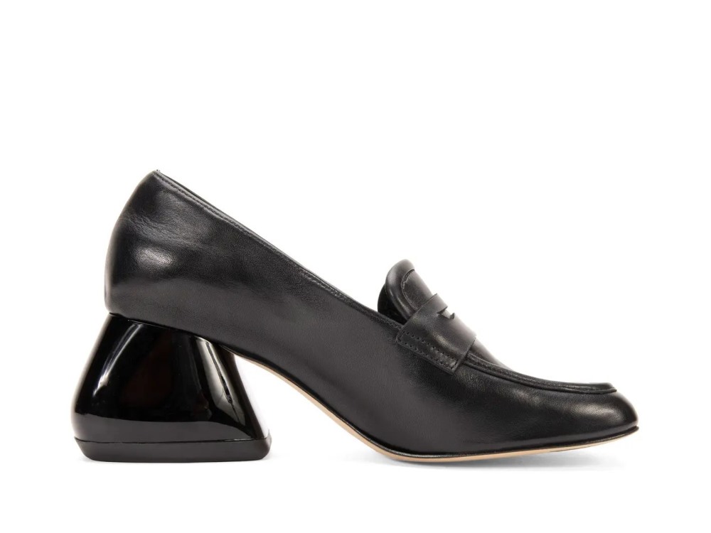 John Fluevog Bee - Black | Penny Loafer Heels