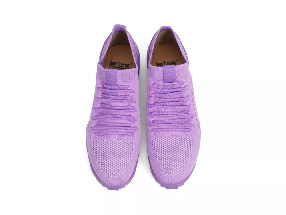 John Fluevog Nova - Purple | Elastic Lace-Up Vegan Shoes