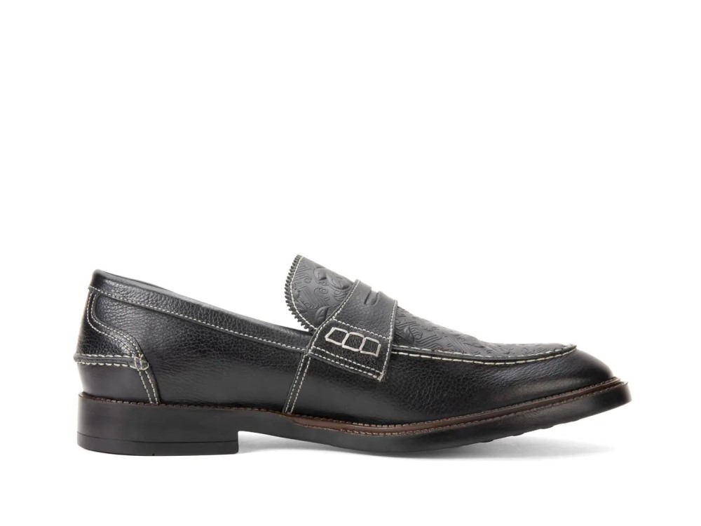 John Fluevog Buyer - Black Emboss | Comfy Stylish Penny Loafers