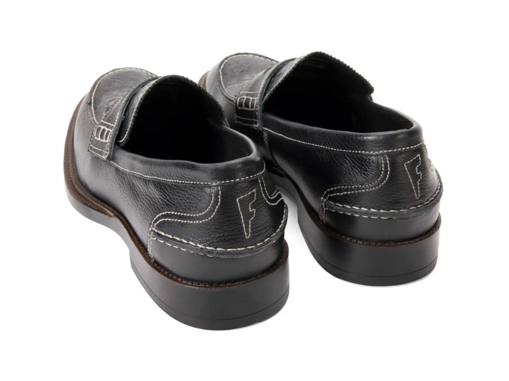 John Fluevog Buyer - Black Emboss | Comfy Stylish Penny Loafers