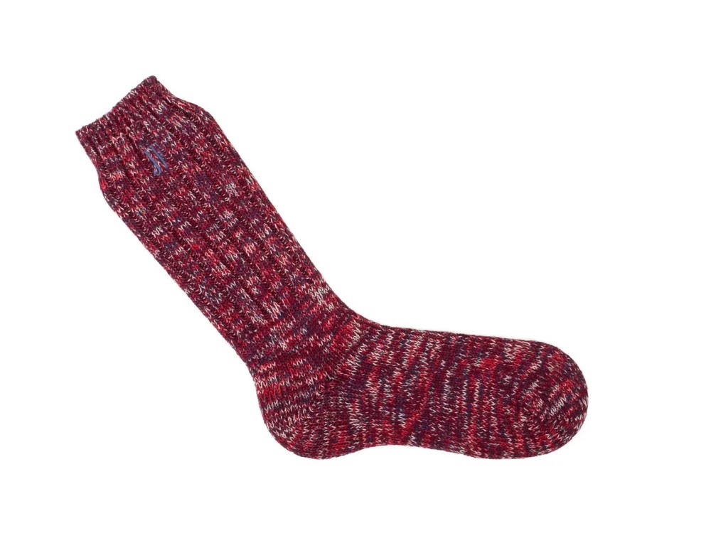 John Fluevog Russo - Red/Purple | Thick Wool Socks