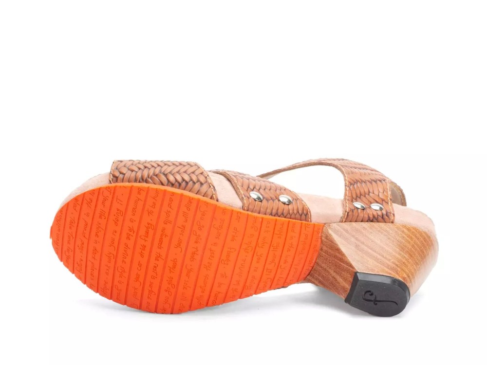 John Fluevog Joni - Brown | Lace-Up Slingback Sandals
