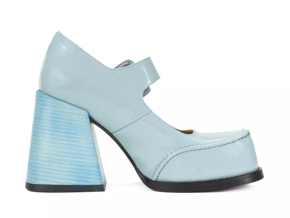 John Fluevog Laurie - Blue | Platform Mary Janes