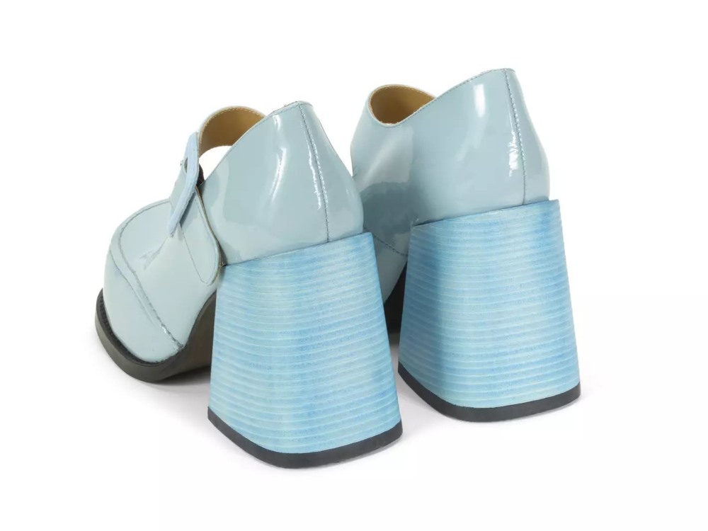 John Fluevog Laurie - Blue | Platform Mary Janes