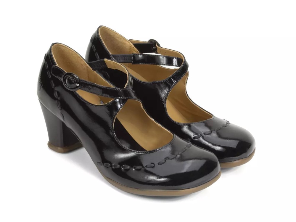John Fluevog Malibran - Black | Criss-Crossed Mary Jane Heels