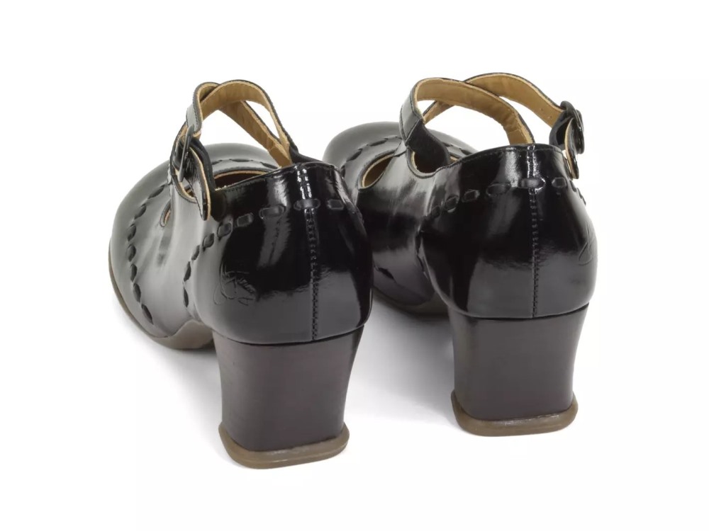 John Fluevog Malibran - Black | Criss-Crossed Mary Jane Heels
