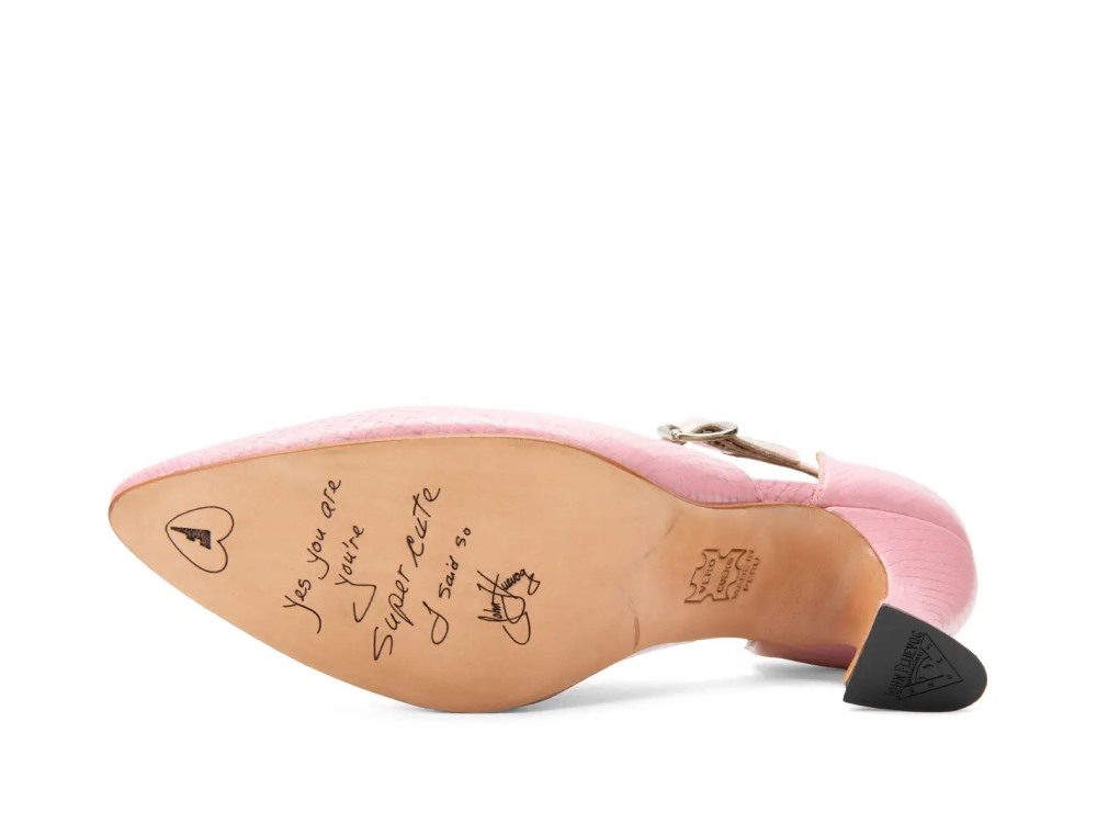 John Fluevog Lisa Marie - Pink | Elegant cross-strap heel