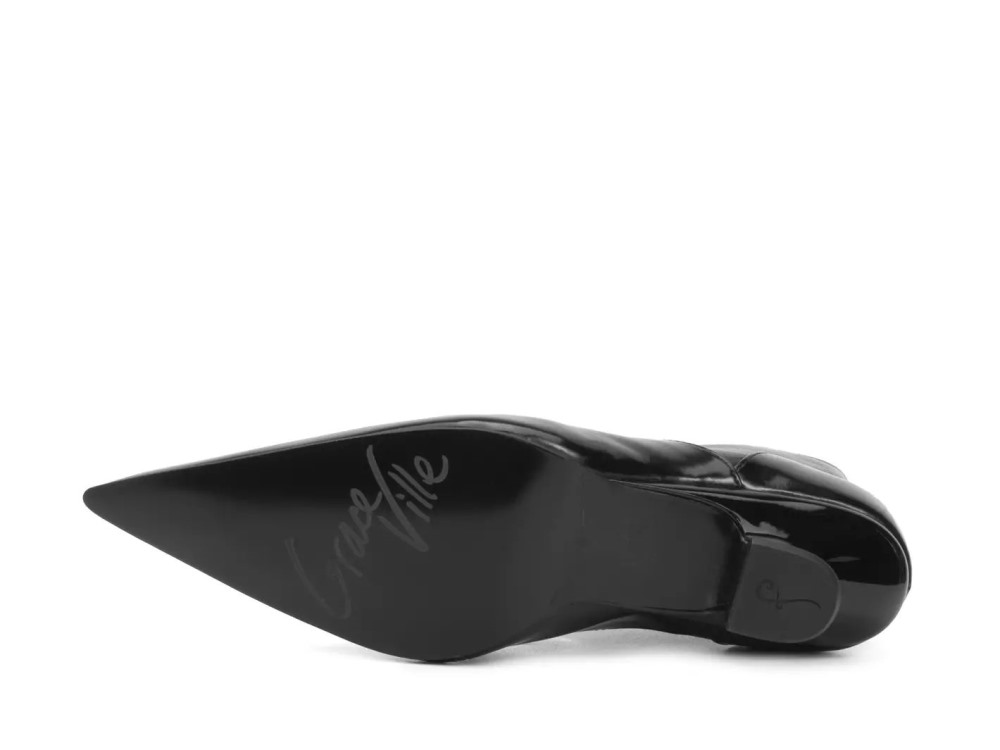 John Fluevog Greta - Black | Sleek Slip-On Booties