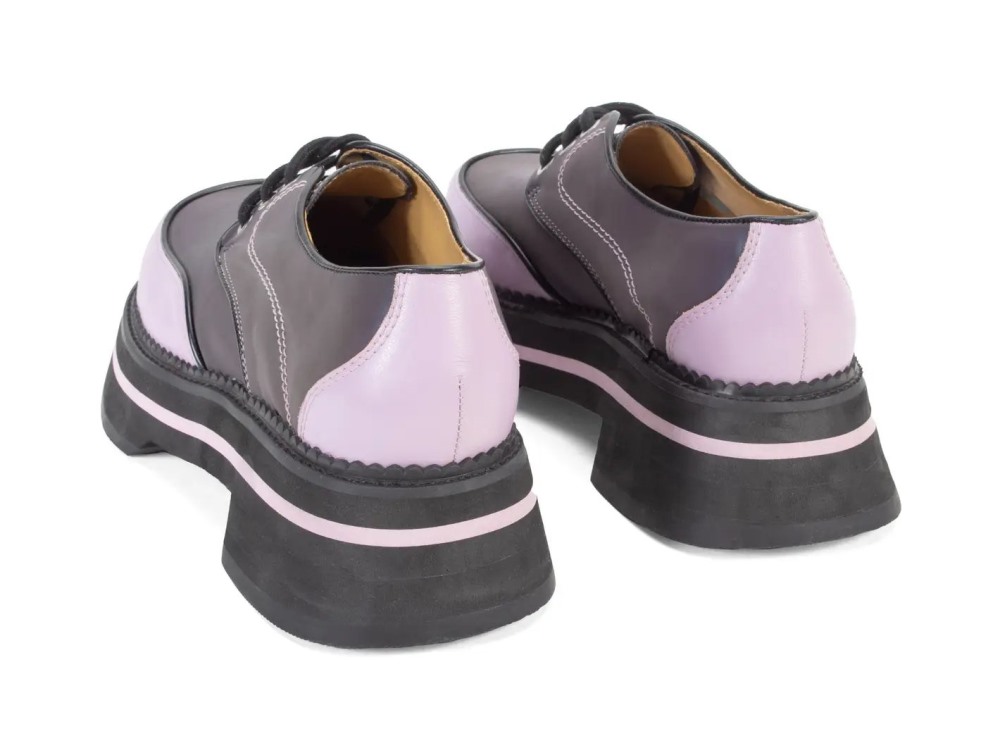 John Fluevog FV1 - Holographic Purple | Vintage-Style Lace-Ups