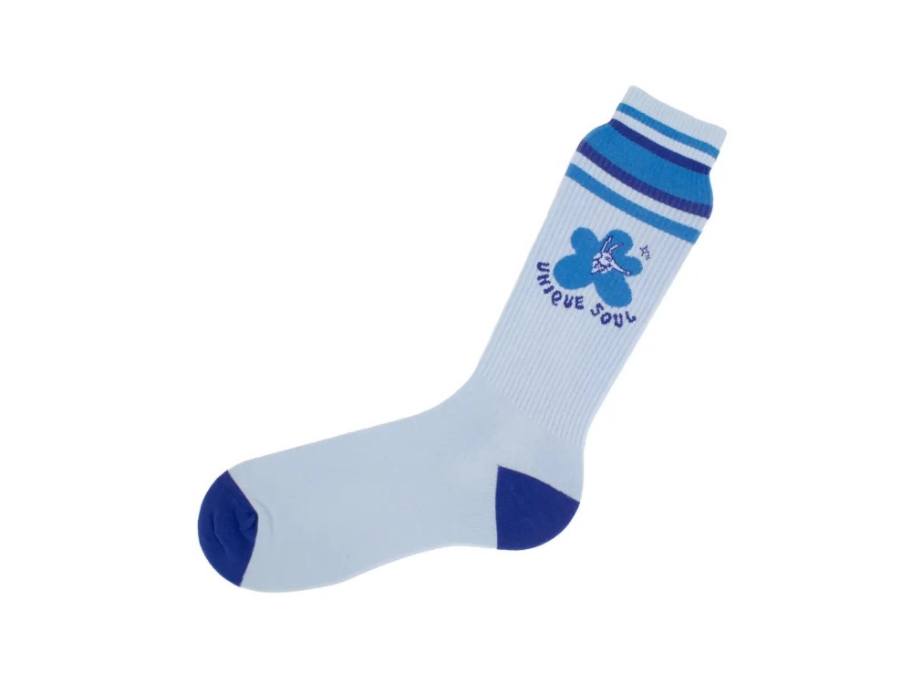 John Fluevog Anchor - Blue | Graphic varsity sock