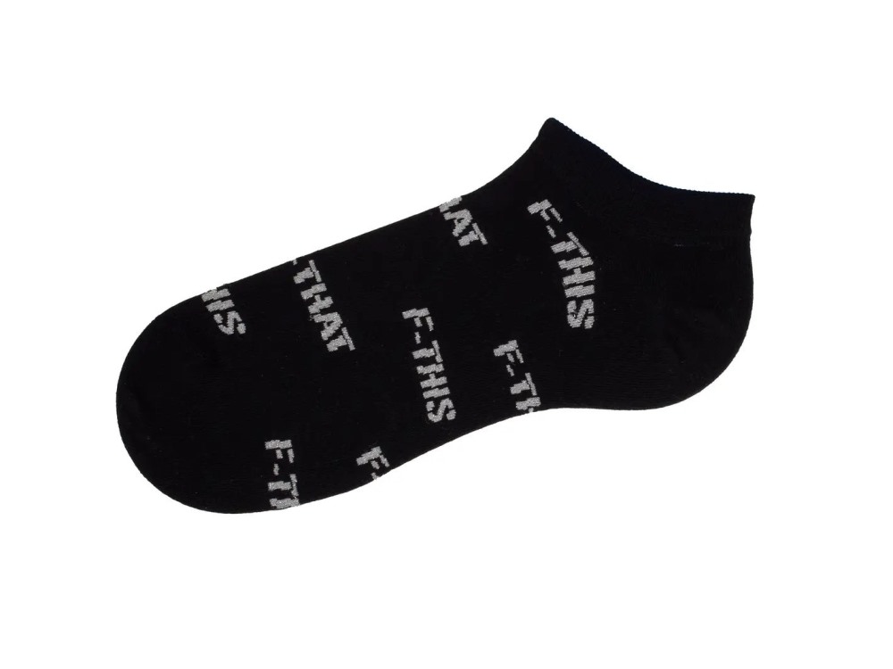 John Fluevog Xay-Ha Vog Socks (3-Pack) - Black/Yellow/Blue | 3-Pack No-Show Sock