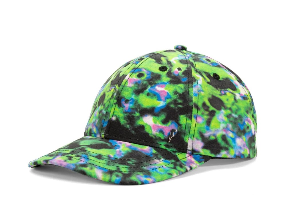 John Fluevog Baseball Hat - Green/Purple Tie-Dye | Canvas Baseball Hat