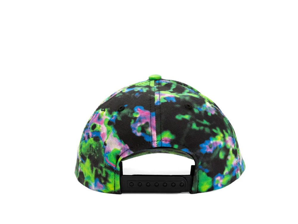 John Fluevog Baseball Hat - Green/Purple Tie-Dye | Canvas Baseball Hat