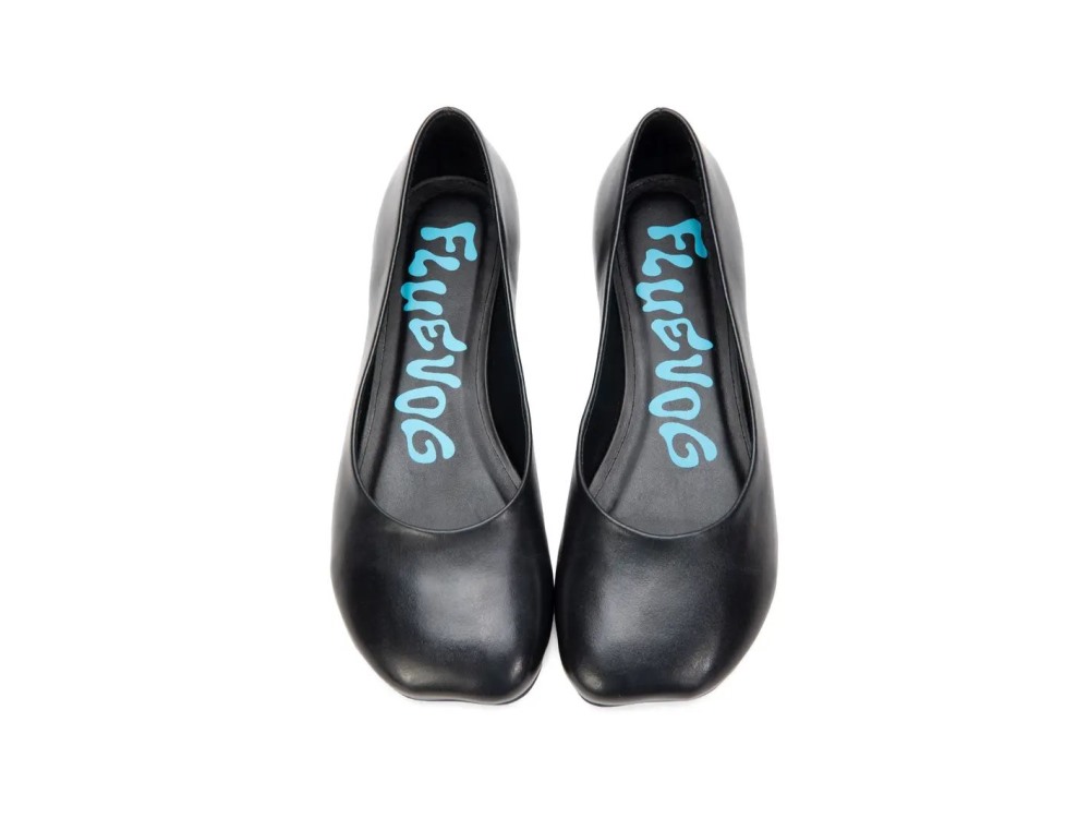 John Fluevog Porcelain - Black | Round Toe Flats