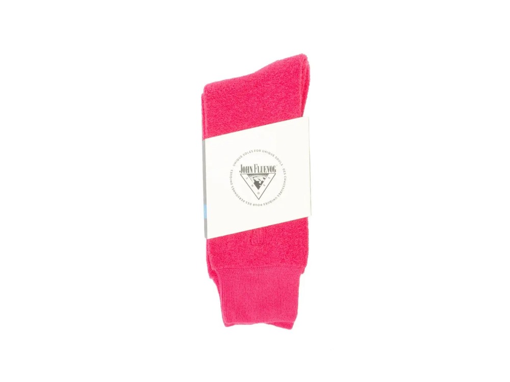 John Fluevog Oizo Vog Socks - Fuchsia | Soft terry sock