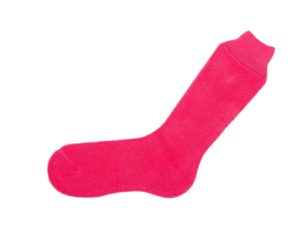 John Fluevog Oizo Vog Socks - Fuchsia | Soft terry sock
