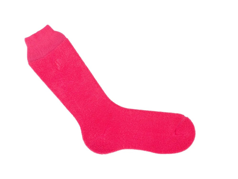 John Fluevog Oizo Vog Socks - Fuchsia | Soft terry sock