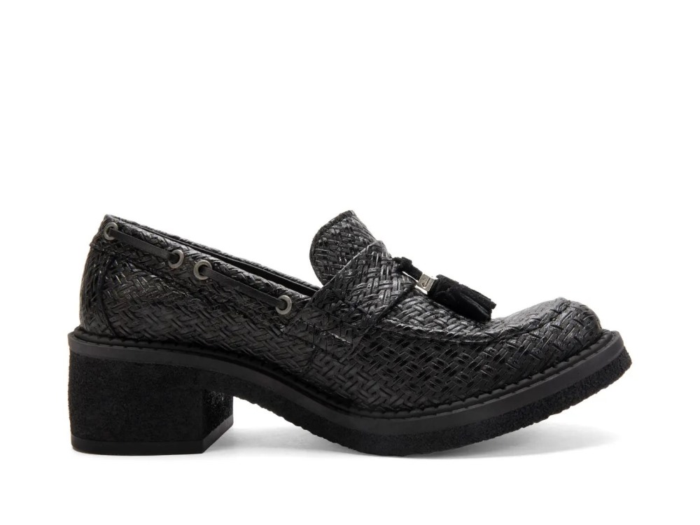 John Fluevog Rover - Black | Tassel Loafer Heels