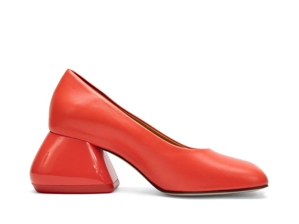 John Fluevog Bells - Red | Heels with Soft Curved Toe