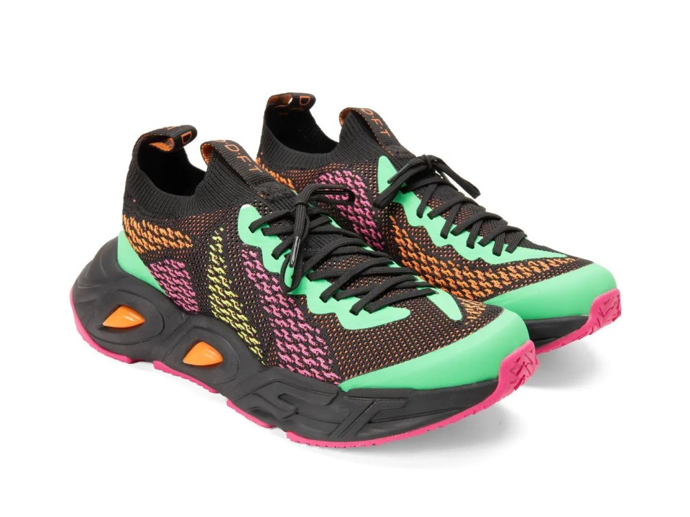 John Fluevog Velocity Prism - Multi | Breathable Knit Sneakers