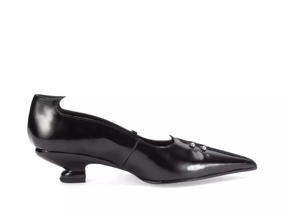 John Fluevog Hilda - Black | Pumps with Metal Piercings