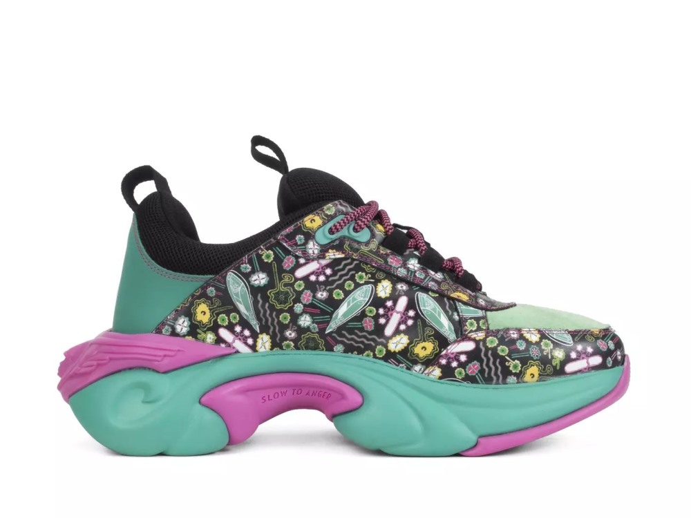 John Fluevog Duesy - Teal/Pink | Chunky Sneakers