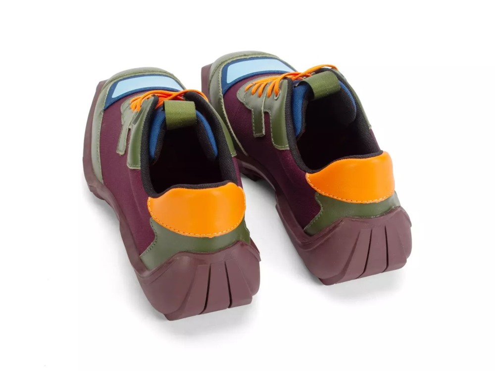 John Fluevog Ethan - Green/Purple/Orange | Mesh-Lined Lace-Up Shoes