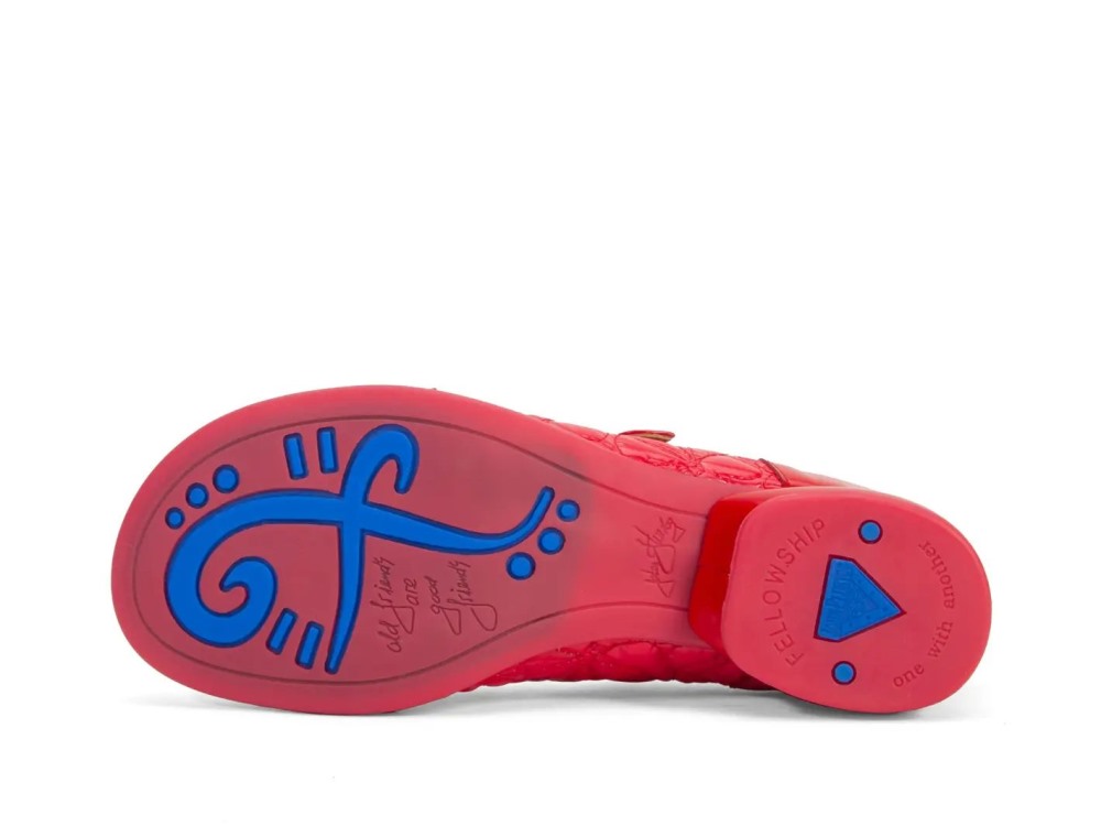 John Fluevog Sandz - Red | Mary Janes shoes with Ruffles