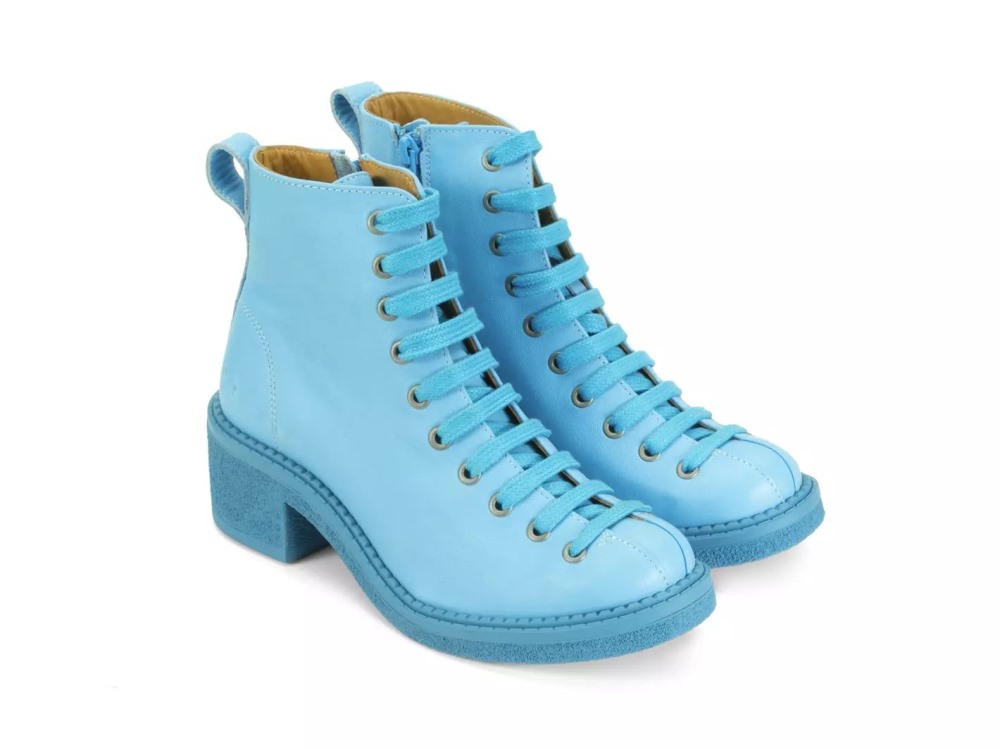 John Fluevog Wanderer - Blue | Lace-Up Ankle Boots