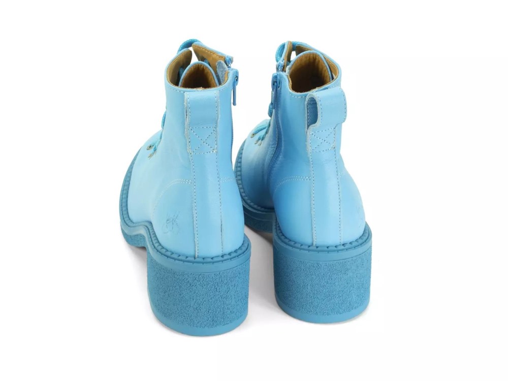 John Fluevog Wanderer - Blue | Lace-Up Ankle Boots