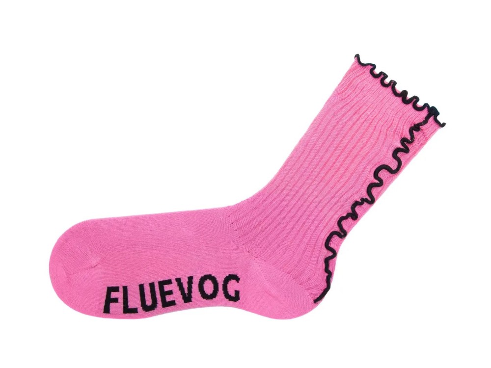 John Fluevog Layla Luna Socks (3-Pack) - Black/Pink/Green | 3-Pack Ripple Socks