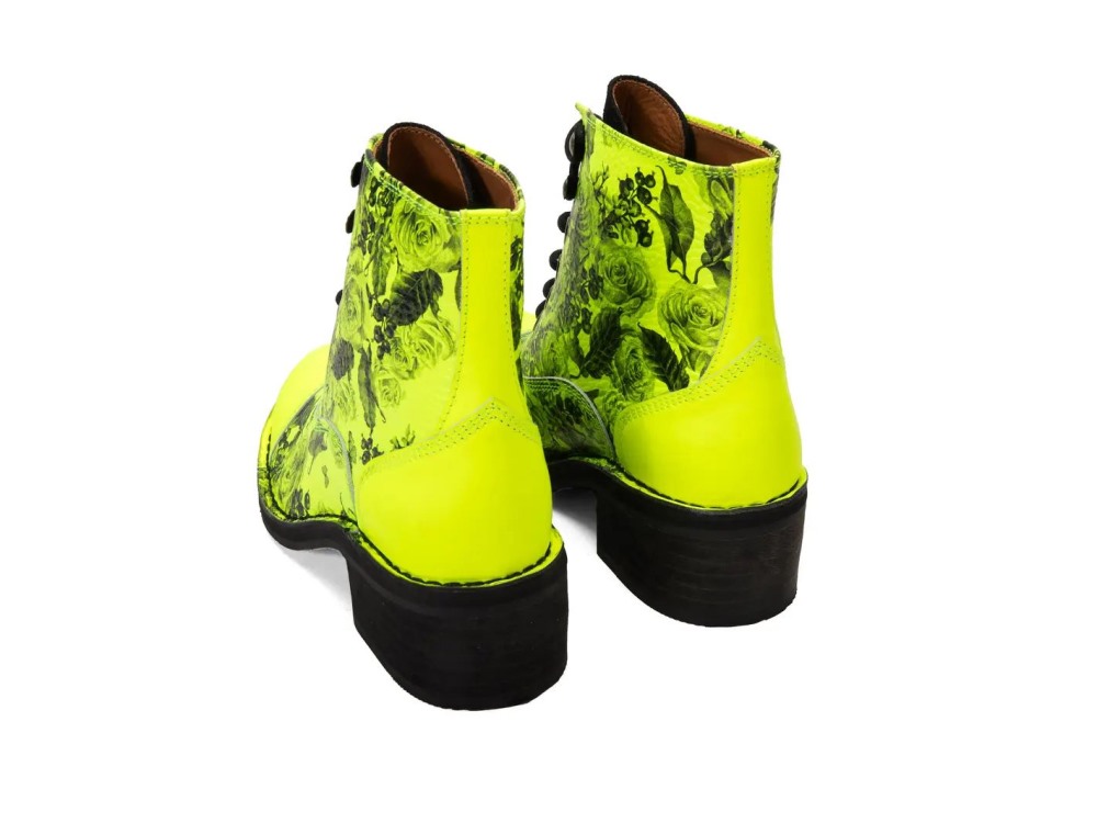 John Fluevog 441 Victor - Yellow | Lace-Up Ankle Boots