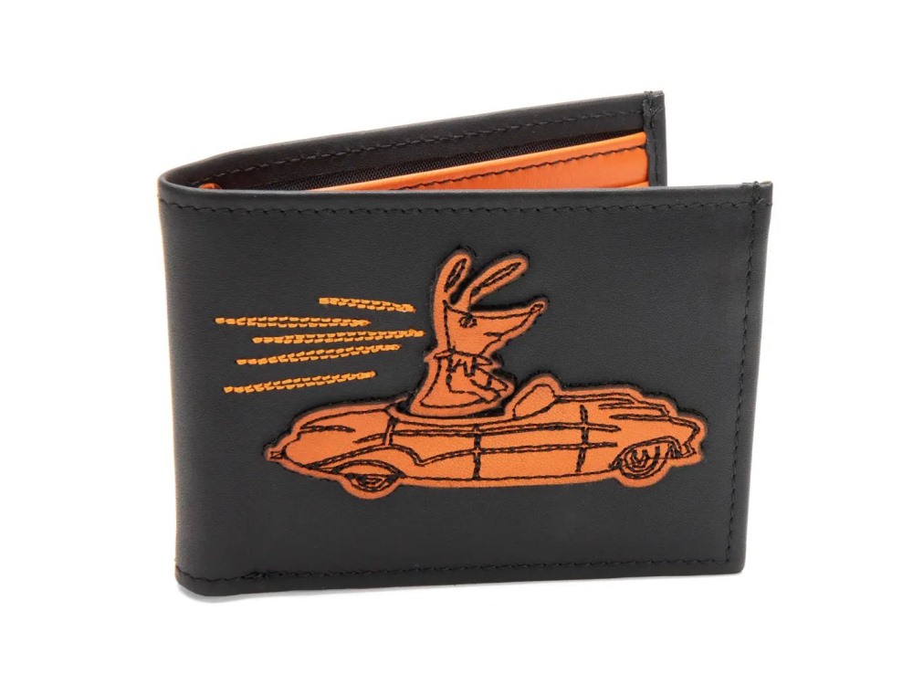 John Fluevog Wazzle - Black/Orange | Freddy Appliqué Wallet