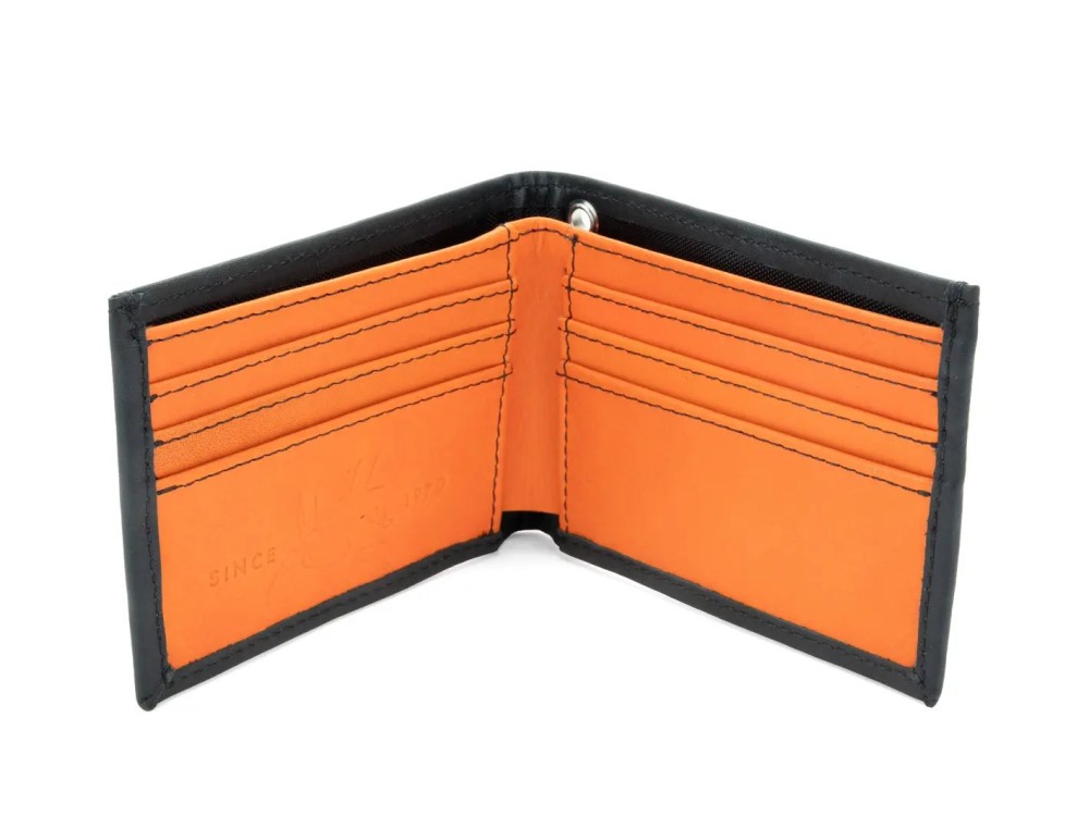 John Fluevog Wazzle - Black/Orange | Freddy Appliqué Wallet