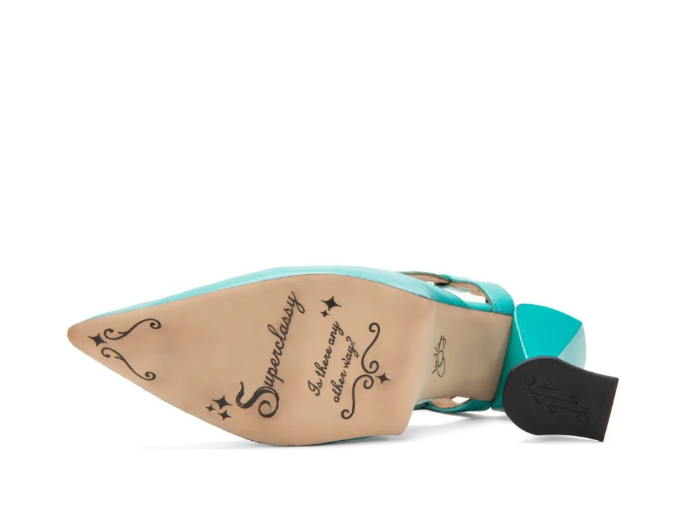 John Fluevog Naomi - Turquoise | Strappy Slingback Heels