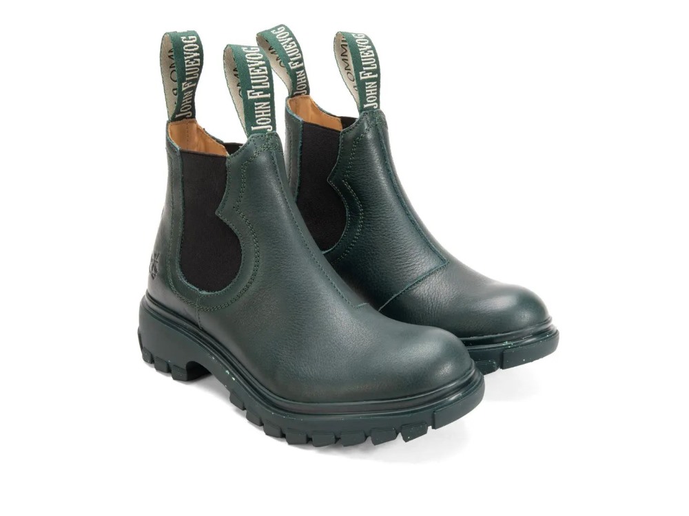 John Fluevog Jeudi - Green | Chelsea Boots