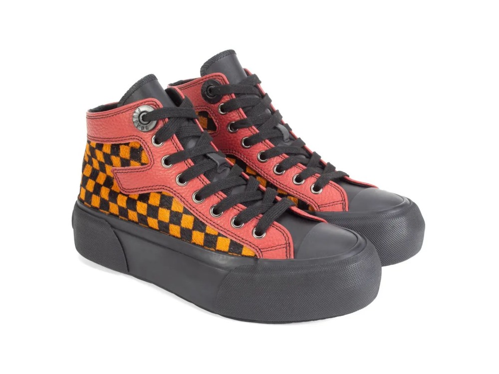John Fluevog Steele - Black/Brown | High-Top Lace-Up