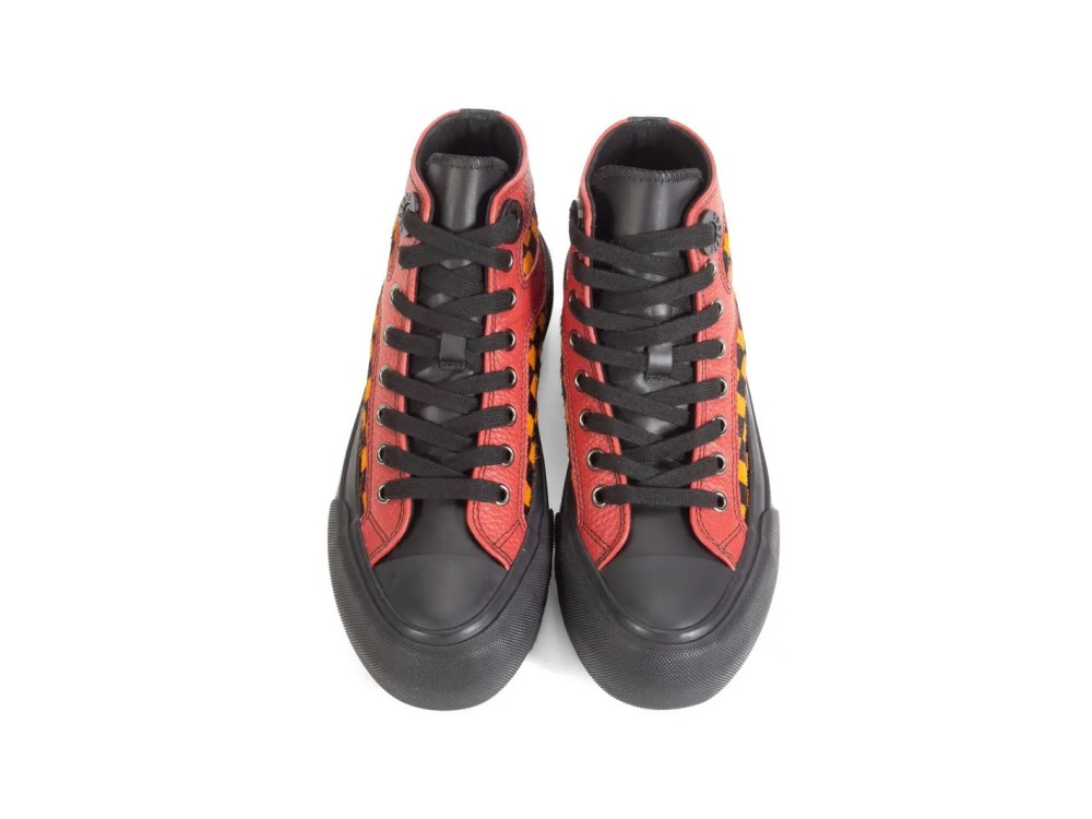 John Fluevog Steele - Black/Brown | High-Top Lace-Up