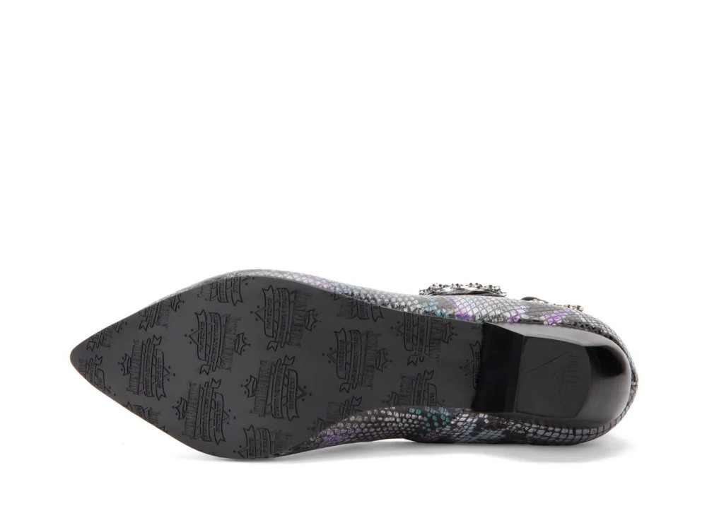 John Fluevog Tammi Rose - Multi Snake | Strappy Ankle Booties