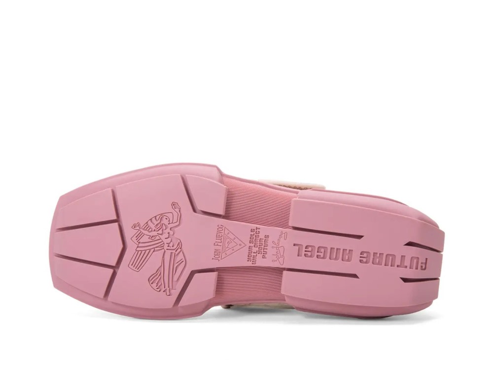 John Fluevog Blair - Pink/Cream Vegan | Velcro Mary Jane Shoes