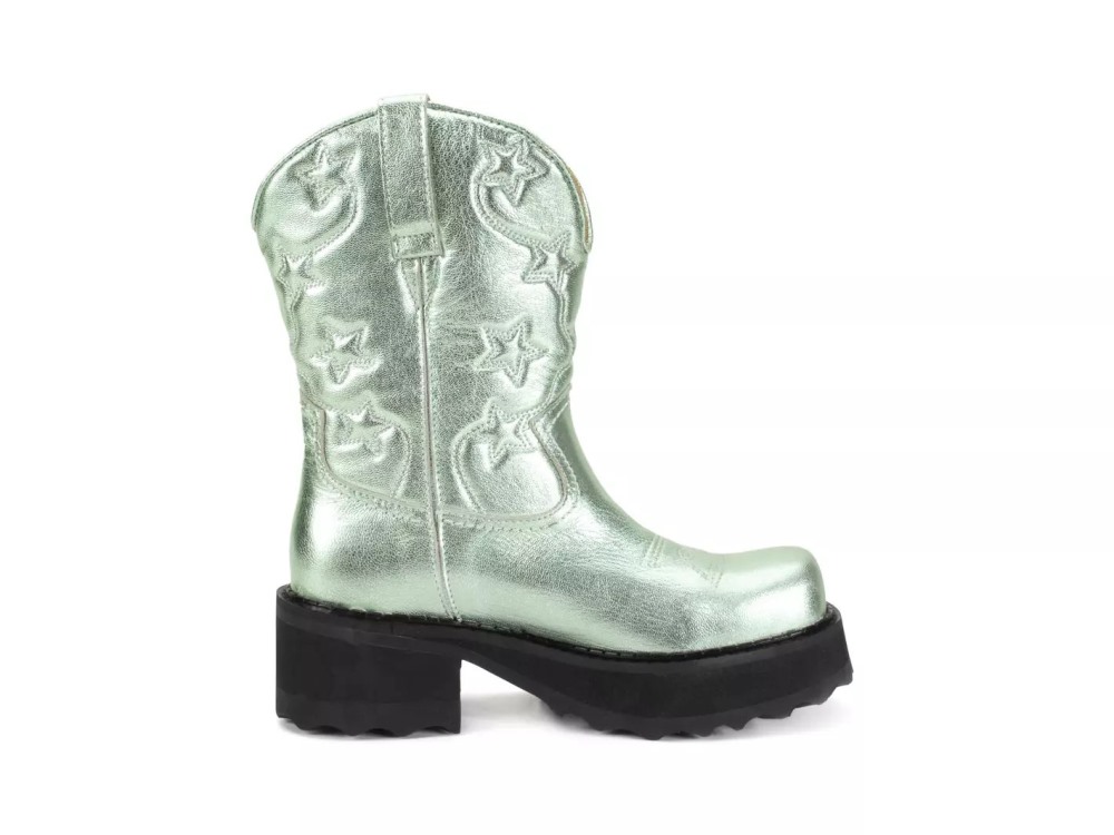 John Fluevog Ankle Cowboy - Mint | Platform Ankle Cowboy Boots